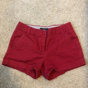 Brick Red JCrew Chino Shorts